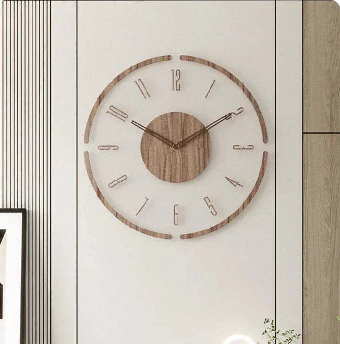 Silent Quartz Wall Clock in Solid Wood - 30cm and 35cm Options
