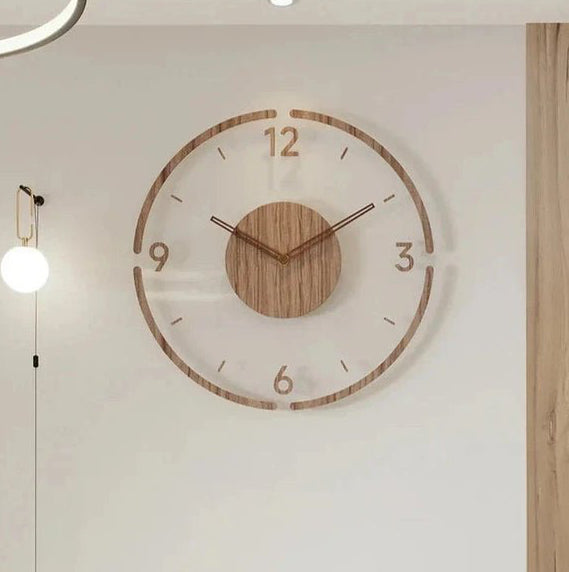 Silent Quartz Wall Clock in Solid Wood - 30cm and 35cm Options