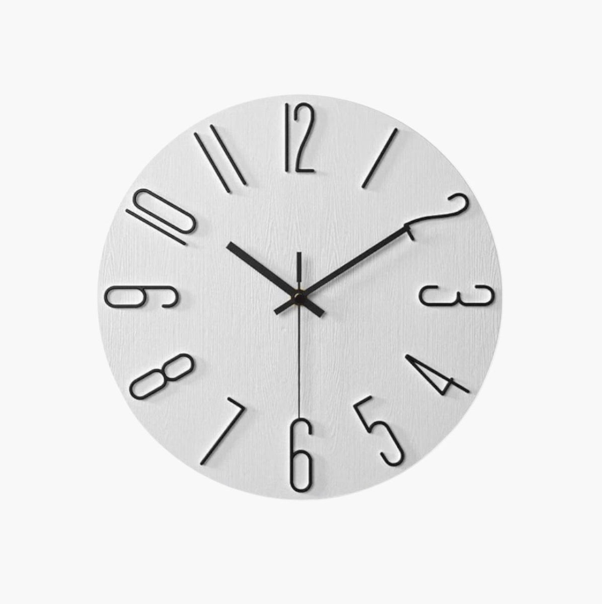 Contemporary 30 cm Wall Clock with Silent Quartz Movement