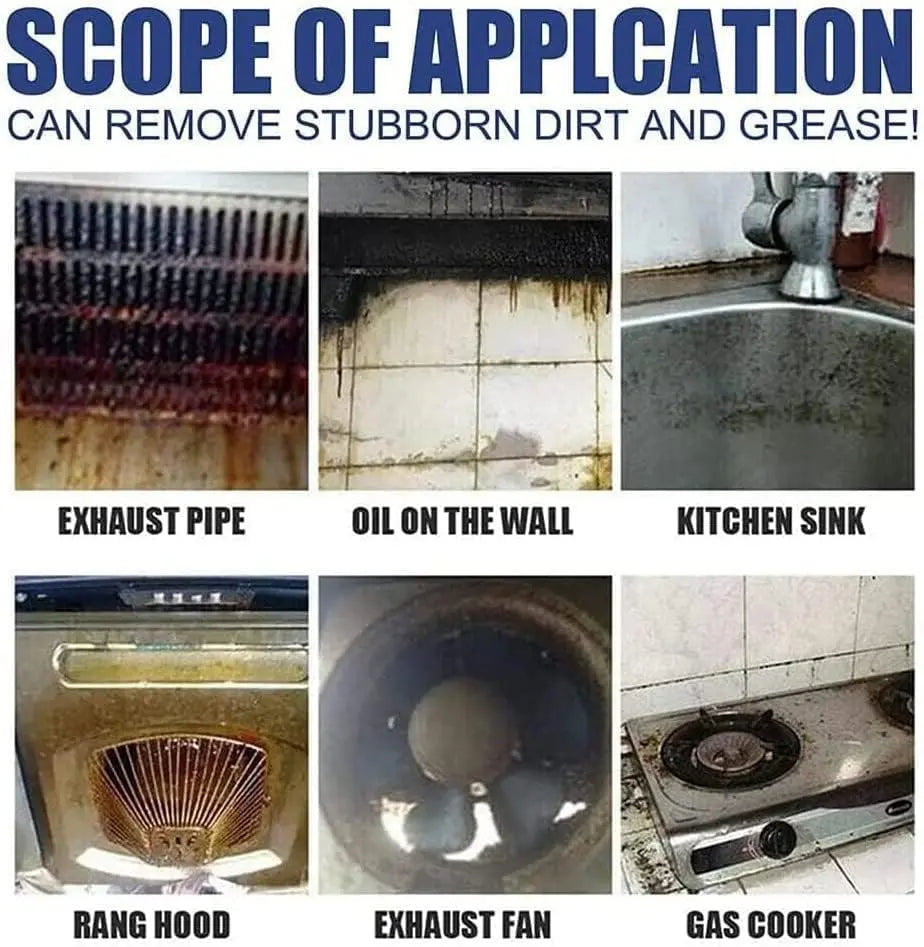 Grease Remover Foam Cleaner for Kitchen Surfaces – No Rinsing Required