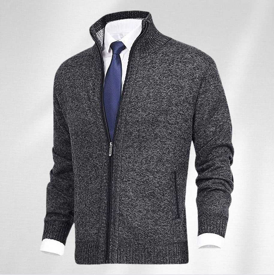 Executive Style Men's Cardigan for Professional Settings
