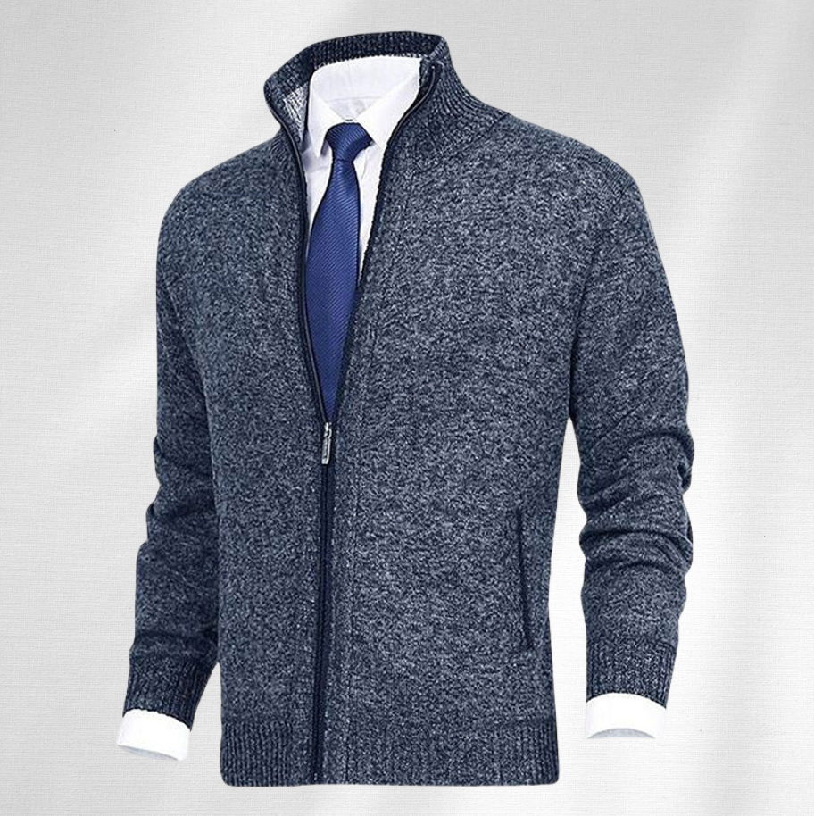 Executive Style Men's Cardigan for Professional Settings