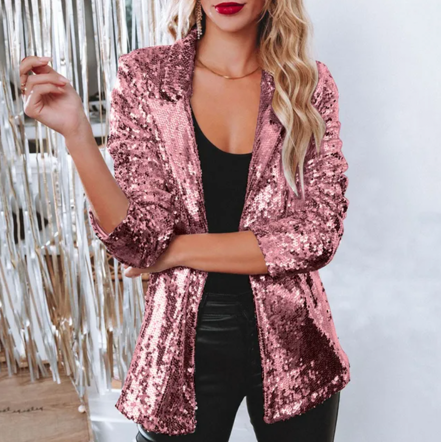 Women’s Sequin Blazer | Radiant Sequin Embellishment | High-Quality Fabric | Comfortable Fit