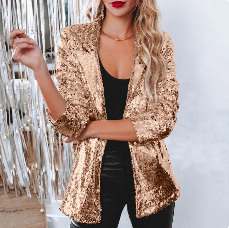 Women’s Sequin Blazer | Radiant Sequin Embellishment | High-Quality Fabric | Comfortable Fit
