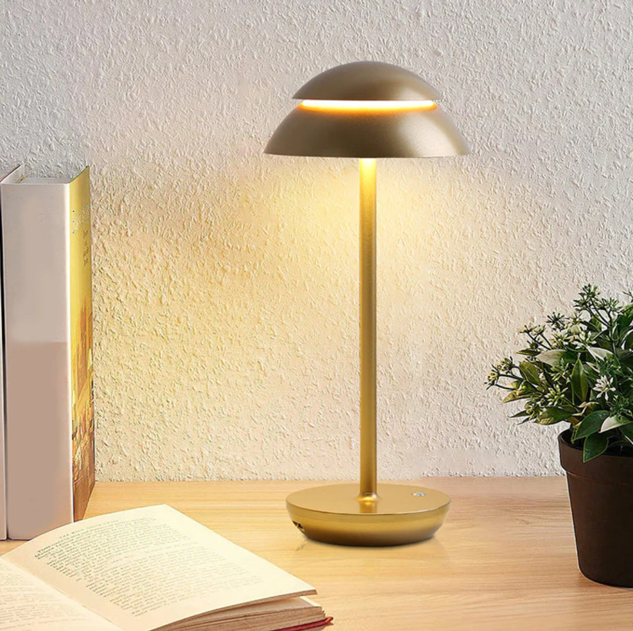 Wireless LED Touch Control Table Lamp - Rechargeable and Dimmable