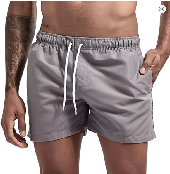 Men's Swim Shorts | Quick-Drying Fabric & Drawstring Waist | Mid-Thigh Length | Comfortable Fit