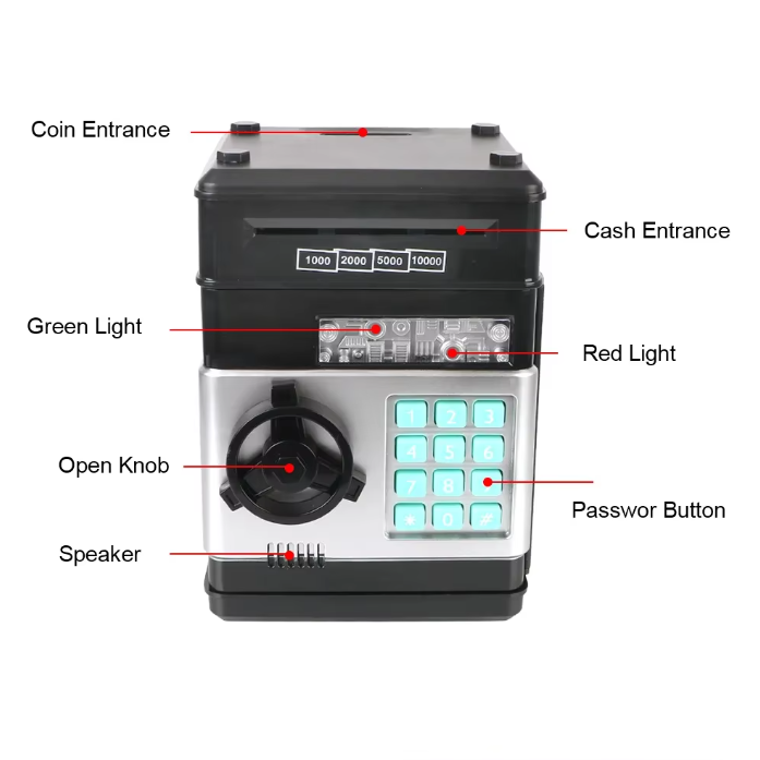 Smart Savings Vault with Password Protection for Kids