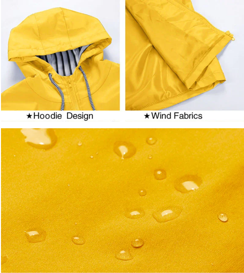 ElementGuard Stylish Waterproof Windbreaker for Women