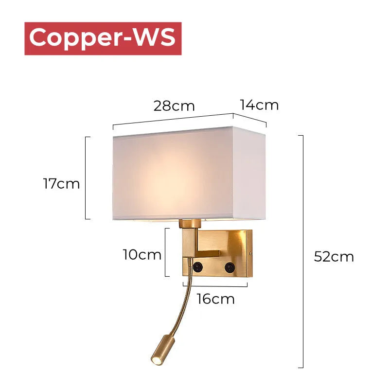 Taavita Wall Lamp with Reading Light