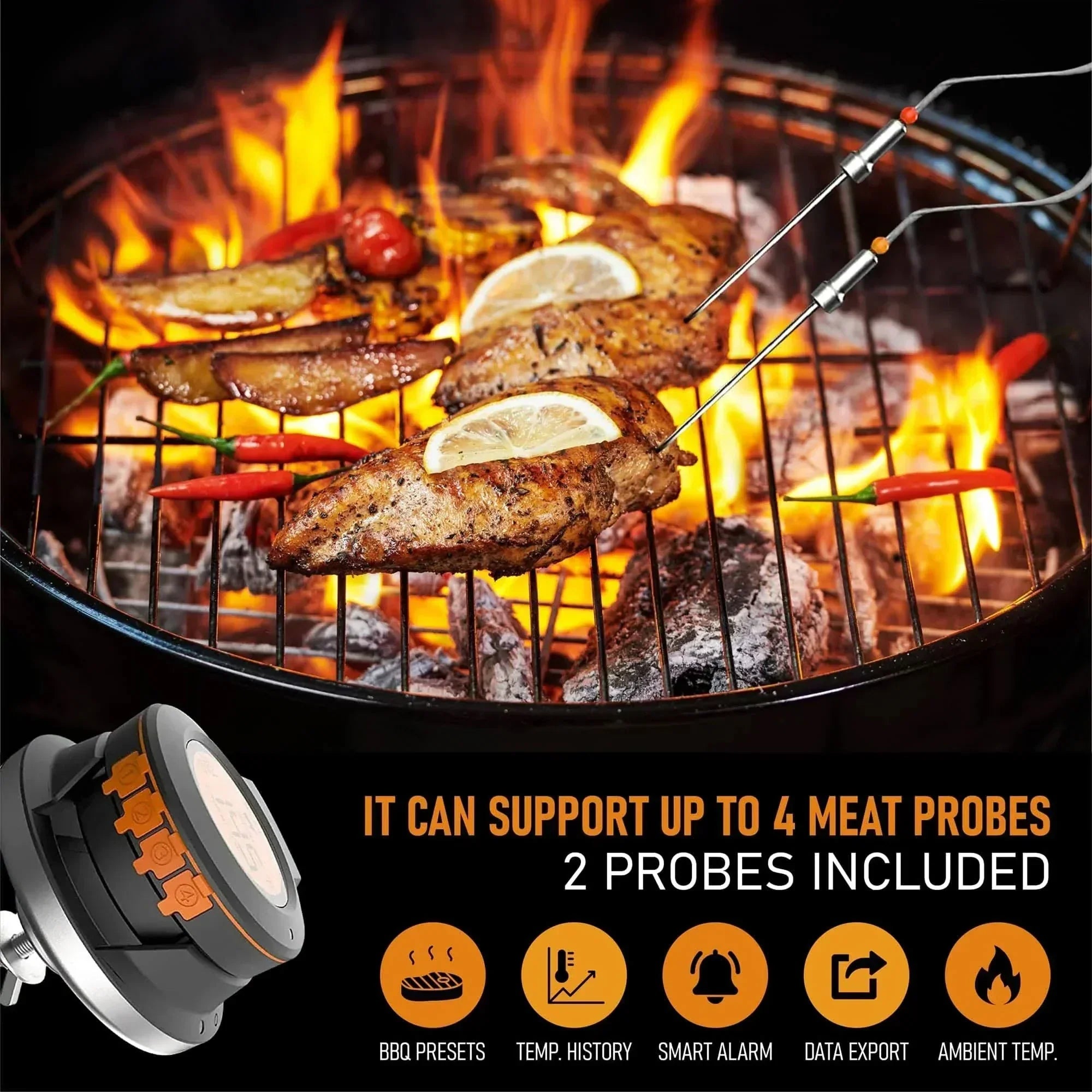 SmartGrill Connect Wireless Meat Thermometer for Perfect Cooking