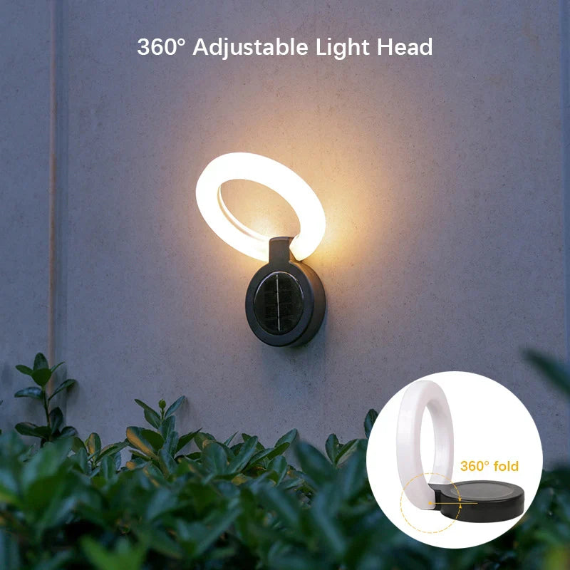 Adjustable 360° Lamp Head Solar Outdoor Light for Gardens