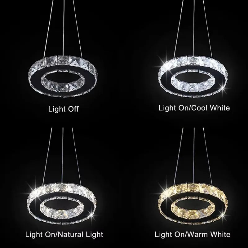 Elegant LED Crystal Pendant Light for Stylish Home Spaces