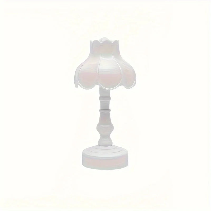 Serene Blossom LED Night Lamp - Modern Battery-Powered Table Light