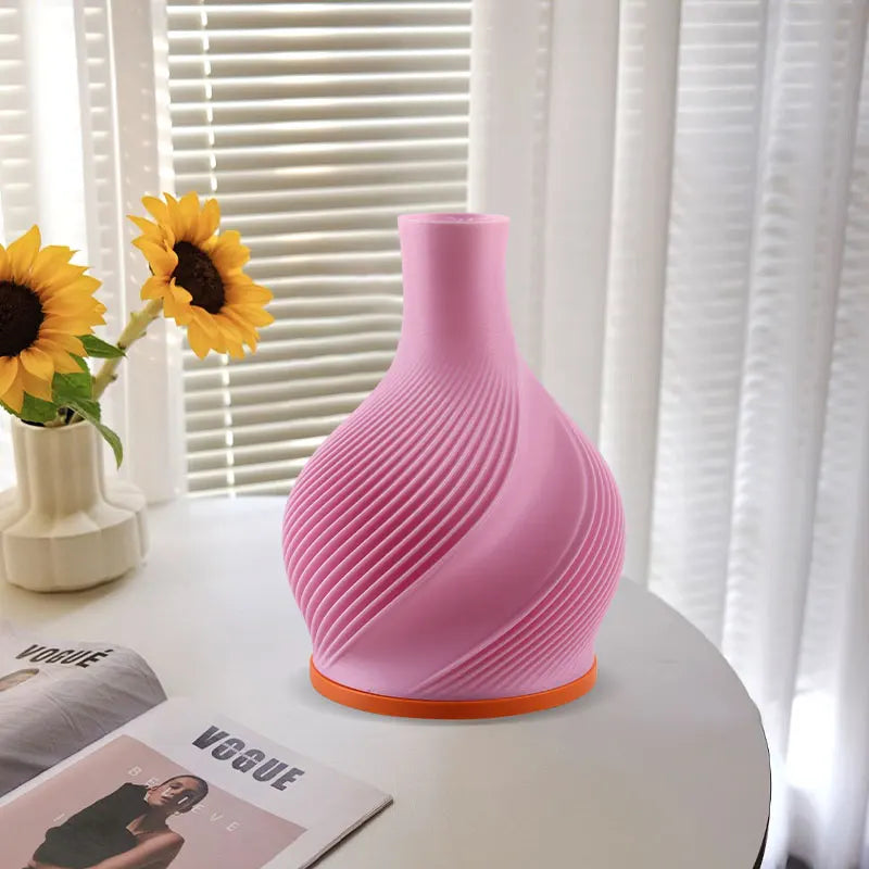 Elegant Vase Lamp with Adjustable LED Lighting for Home Decor