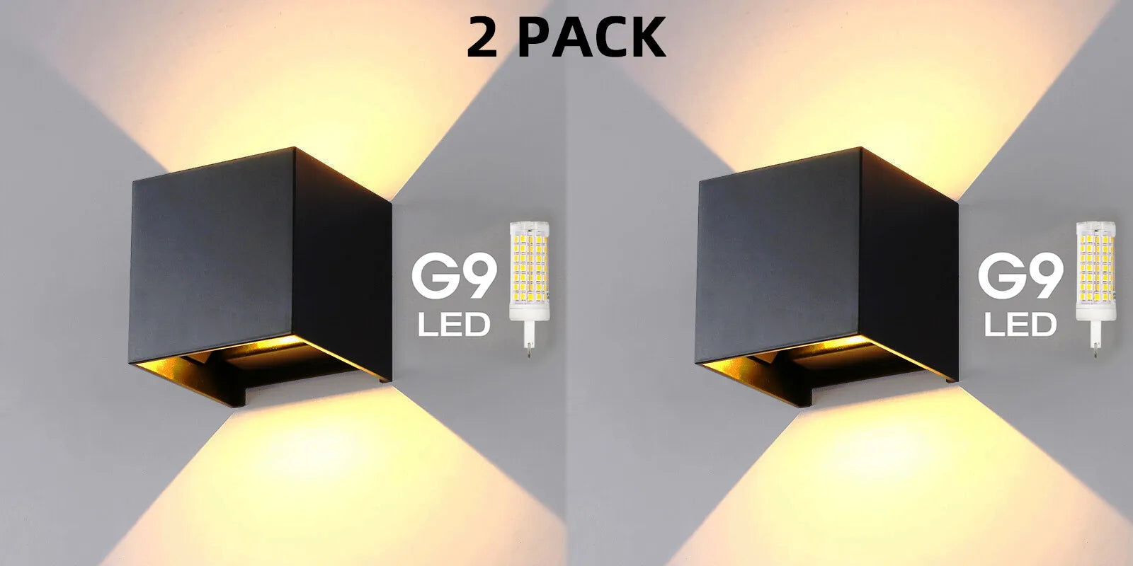 LumenSphere Waterproof LED Wall Fixture with G9 Bulb
