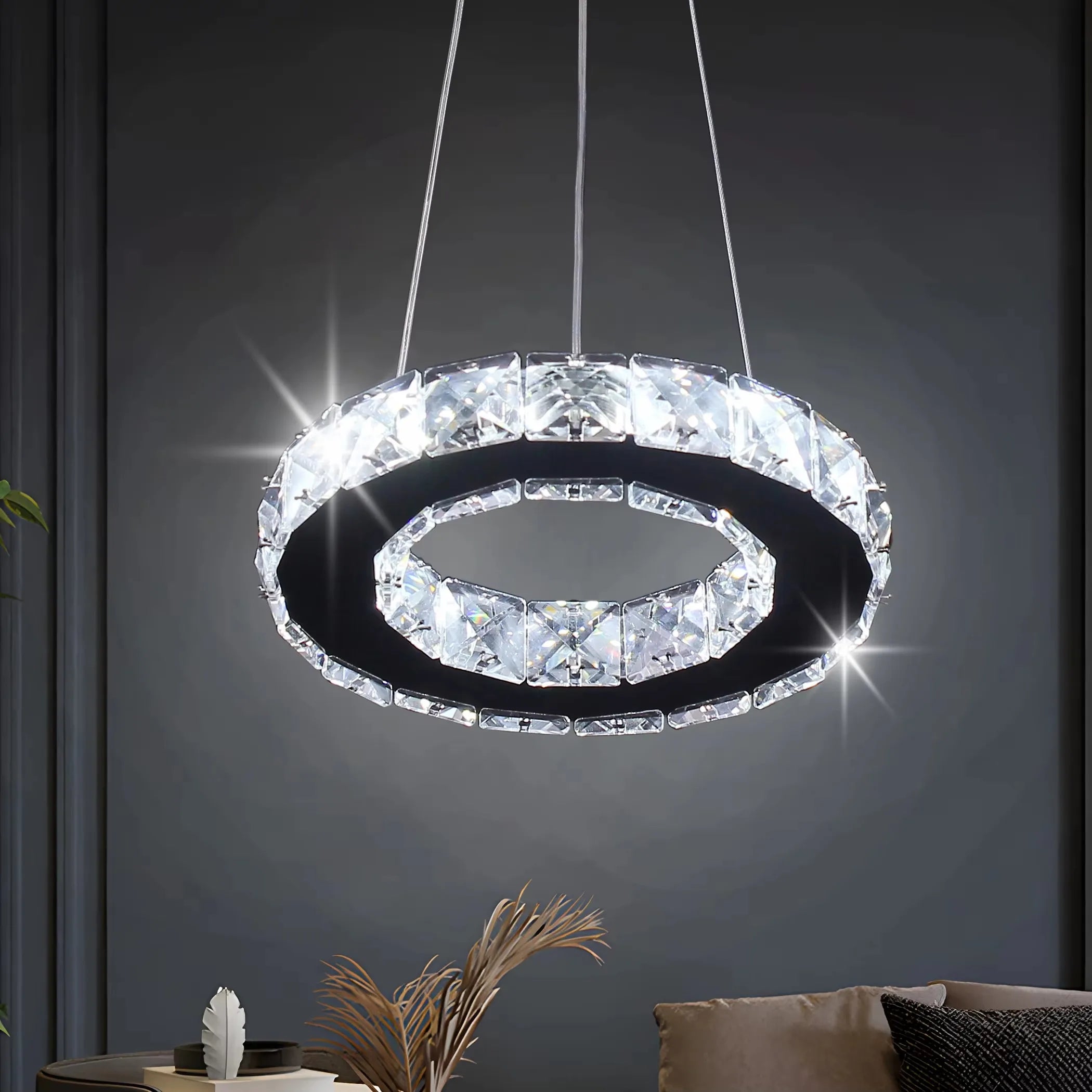 Elegant LED Crystal Pendant Light for Stylish Home Spaces