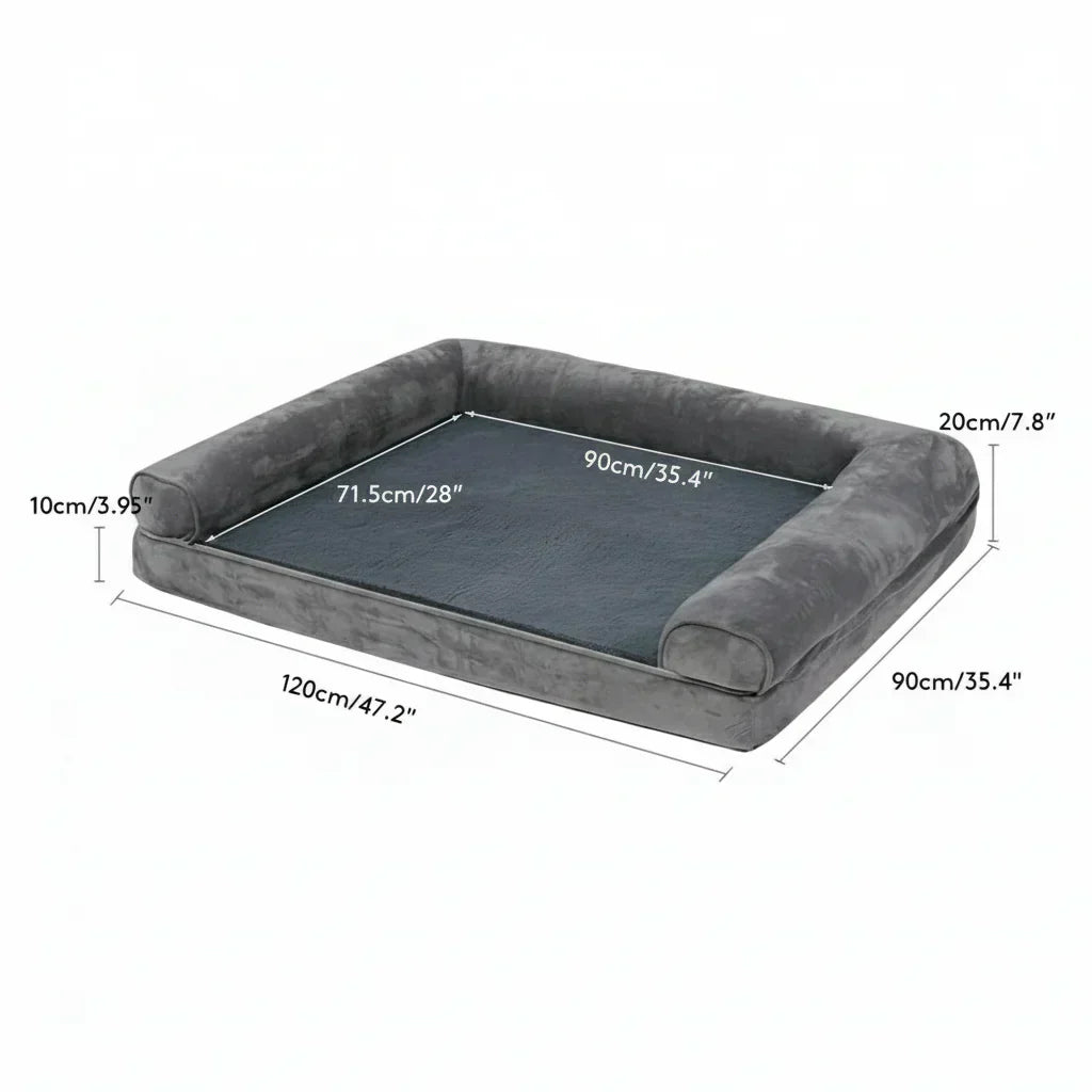 SerenePaw Orthopedic Memory Foam Dog Bed with Water-Resistant Cover