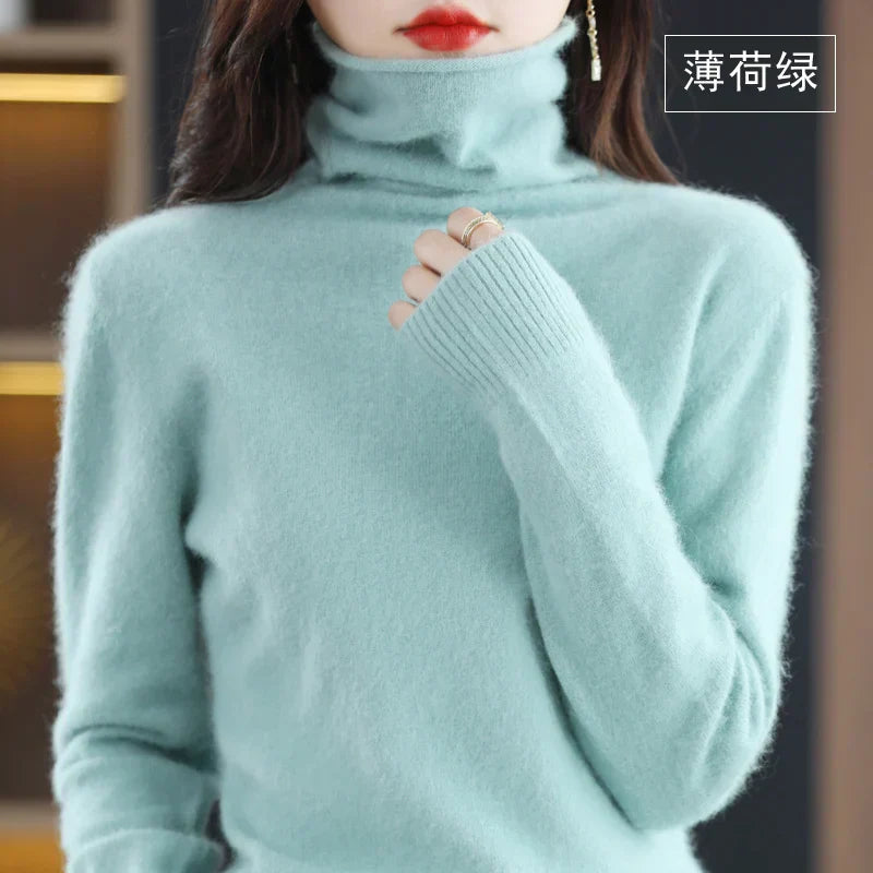 Luxura Cashmere High-Collar Sweater for Cozy Seasons