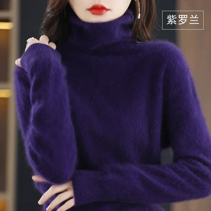 Luxura Cashmere High-Collar Sweater for Cozy Seasons