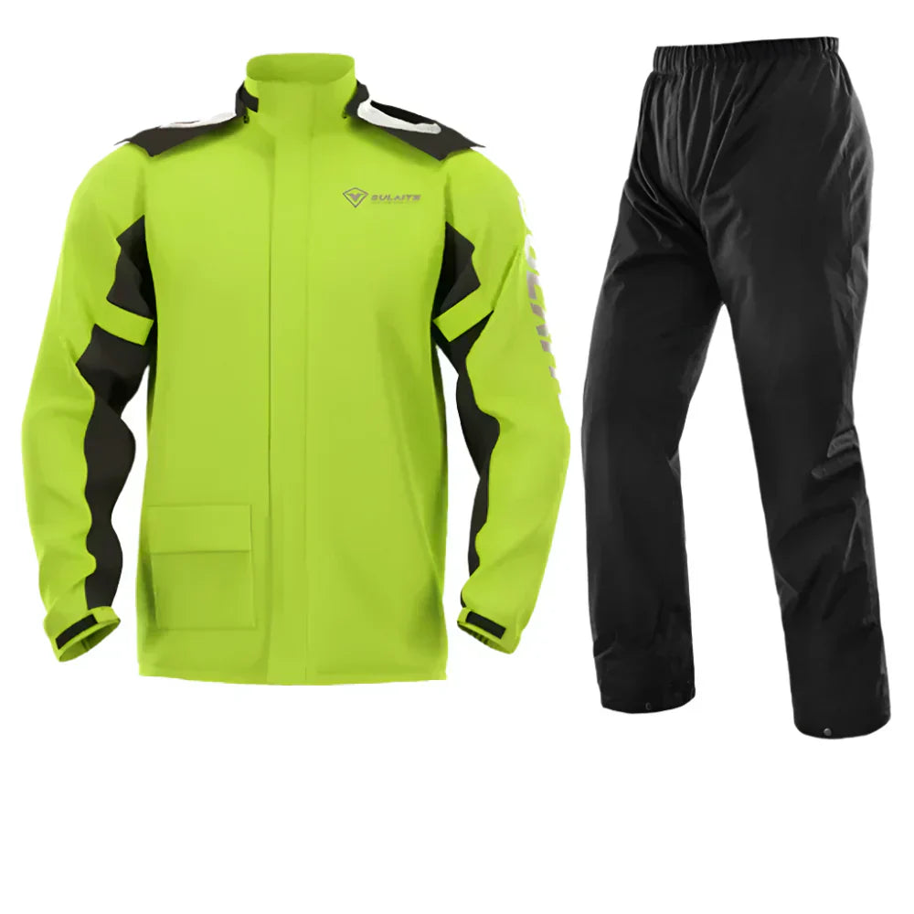 Ultimate Waterproof Motorcycle Rain Gear Set with Jacket and Pants