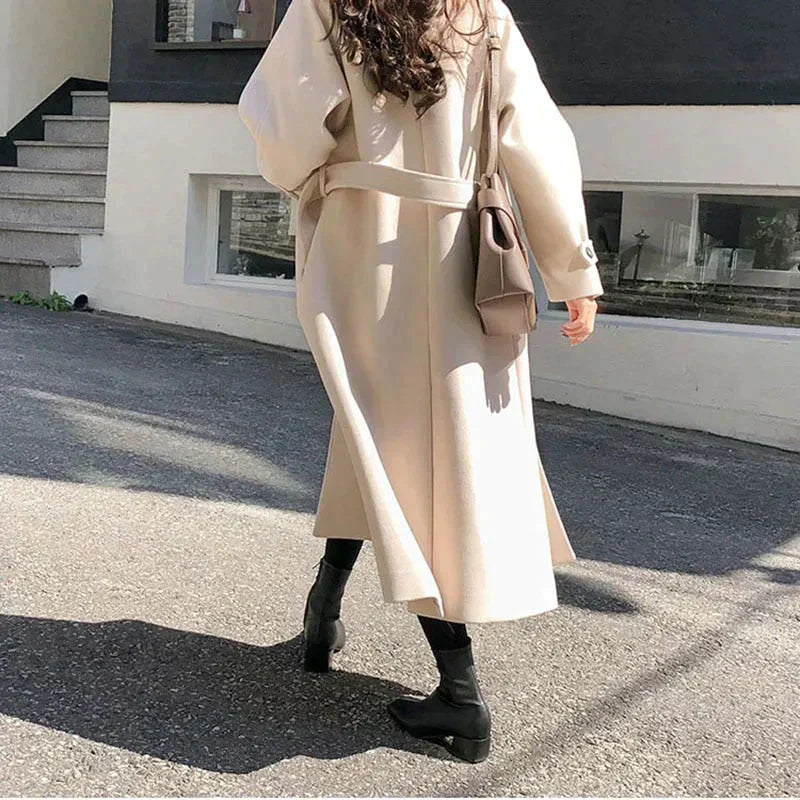 Women’s Long Coat | Waterproof & Wind Resistant | Belted Trench Style | Durable Comfort