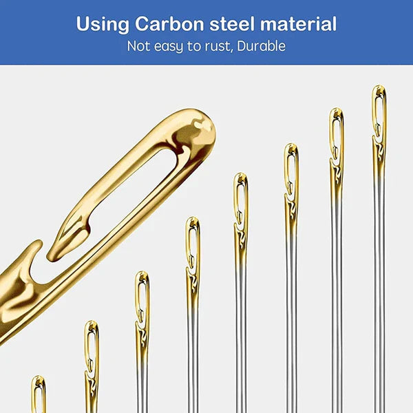 Sewing Needles with Self-Threading Design