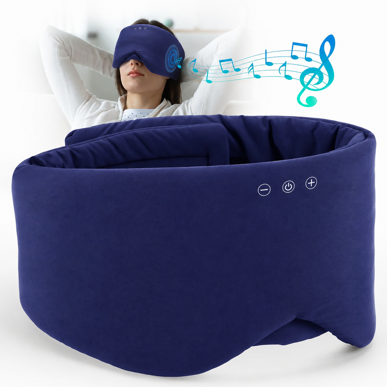 Wireless Bluetooth Eye Mask with Soft Fabric – Full Blackout for Comfort