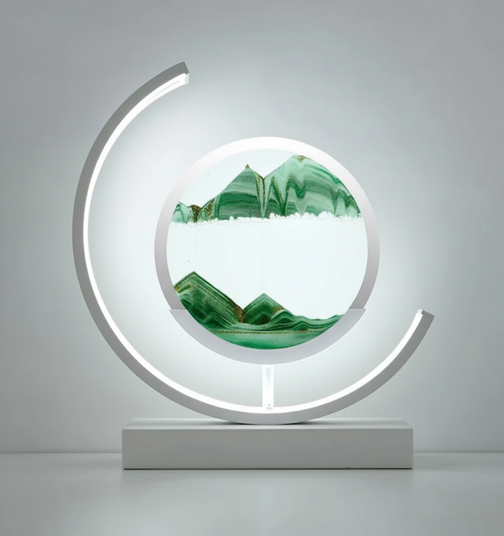 Calming Glow Table Lamp with Unique Sand Design for Tranquil Bedrooms