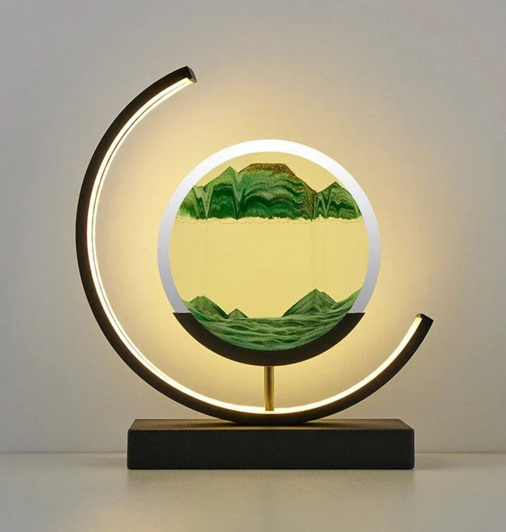 Handcrafted Sand Landscape Light – Soothing Atmosphere Decor Lamp