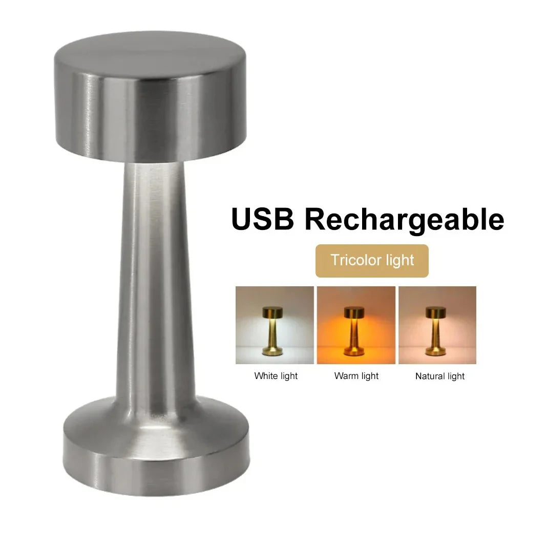 Portable LED Touch Lamp with USB Charging for Stylish Spaces