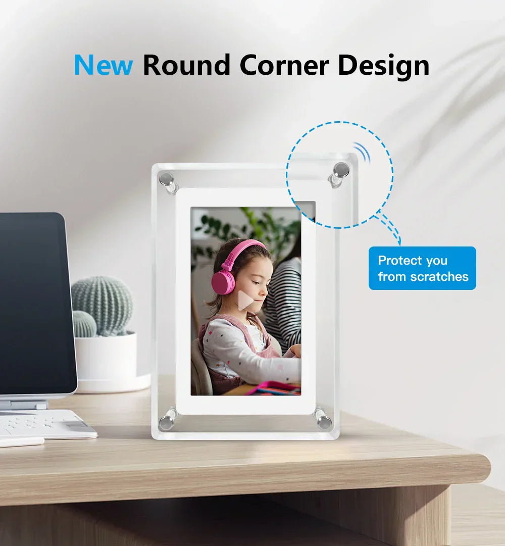 LumiView Portable Digital Photo Frame with Rechargeable Battery