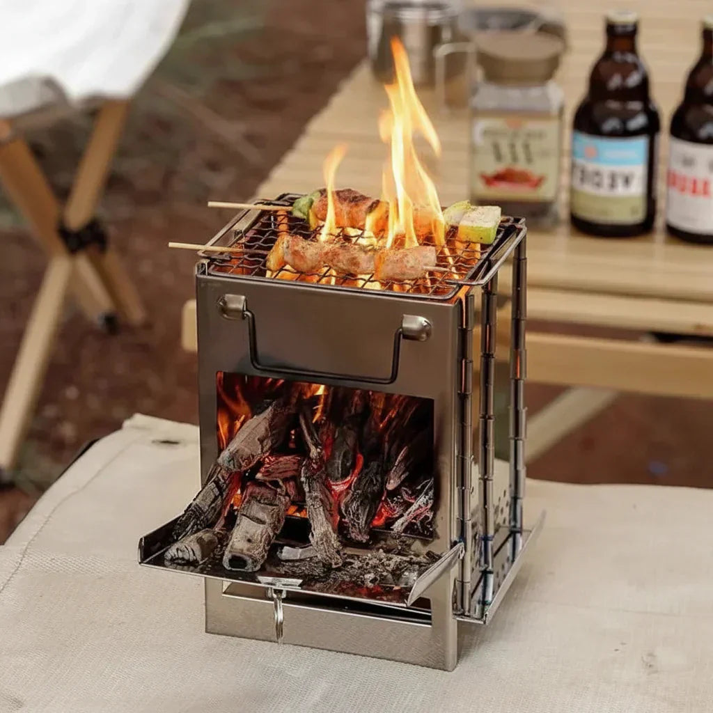 EcoChef Portable Steel Stove for Outdoor Cooking Adventures