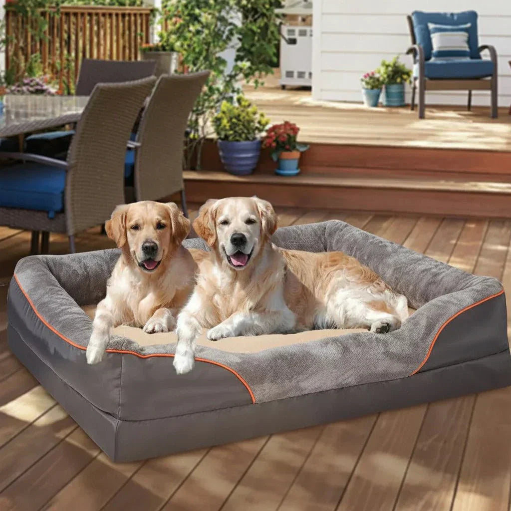 UltraComfort Waterproof Orthopedic Dog Bed with Support Pillow