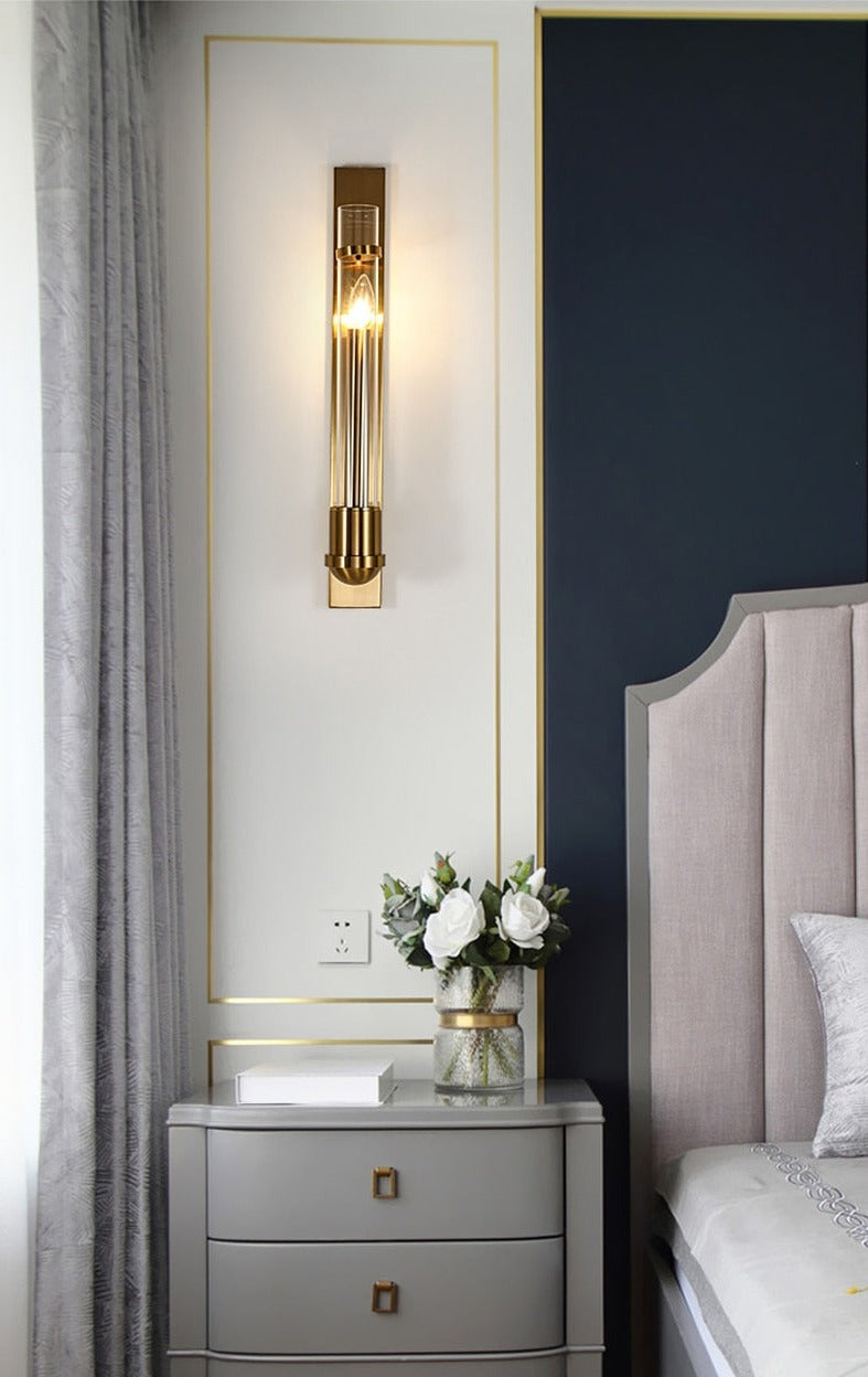 Aurora Luxe Dual-Glow LED Wall Sconce in Gold Finish