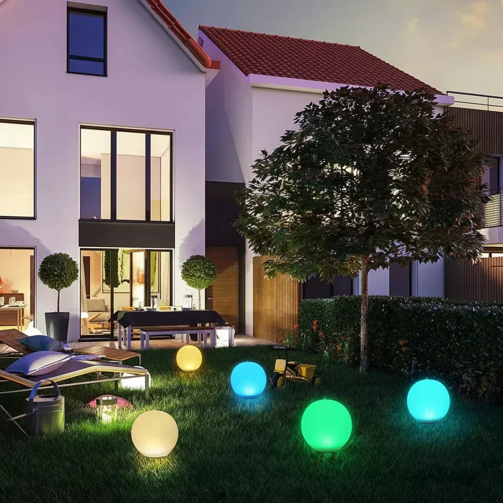 LumaSphere Solar Color-Changing Floating LED Light for Outdoors