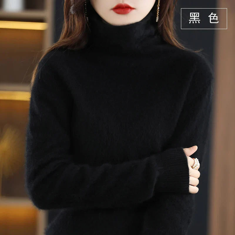 Luxura Cashmere High-Collar Sweater for Cozy Seasons