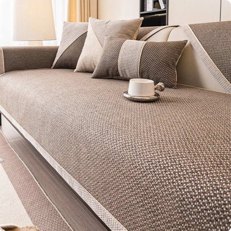 All-Season Anti-Slip Cotton-Linen Sofa Protector