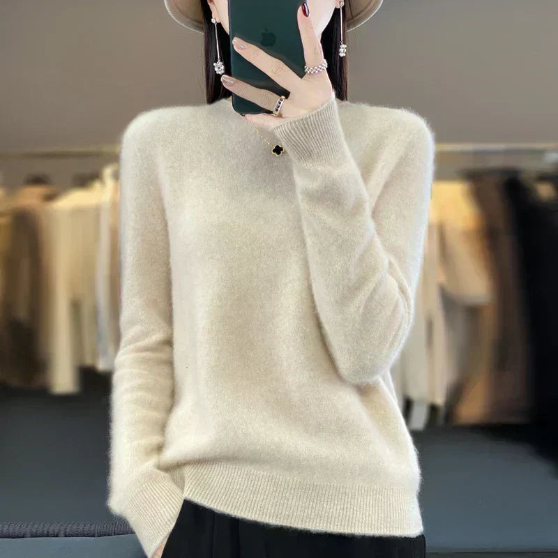 LuxeMerino Women's Pure Australian Wool Pullover Sweater