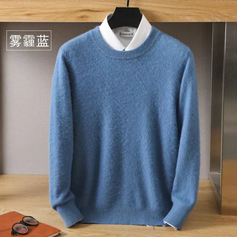 Sumptuous Cashmere Blend O-Neck Pullover for Ultimate Comfort