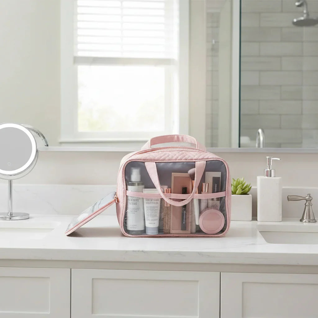 Travel-Friendly Makeup Organizer with Versatile Hanging Design