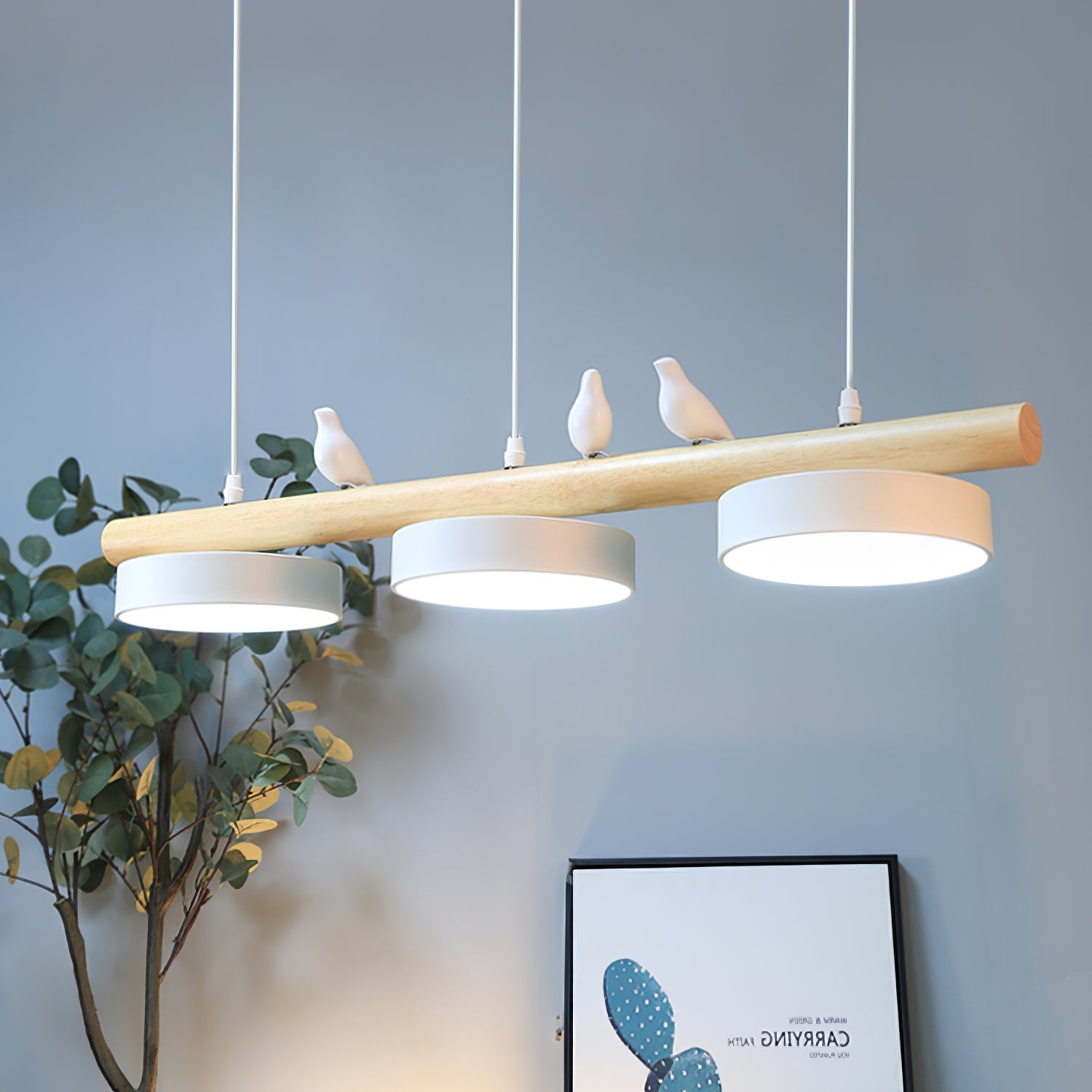 Elegant Glass Bird Pendant Light Fixture – Charming Design