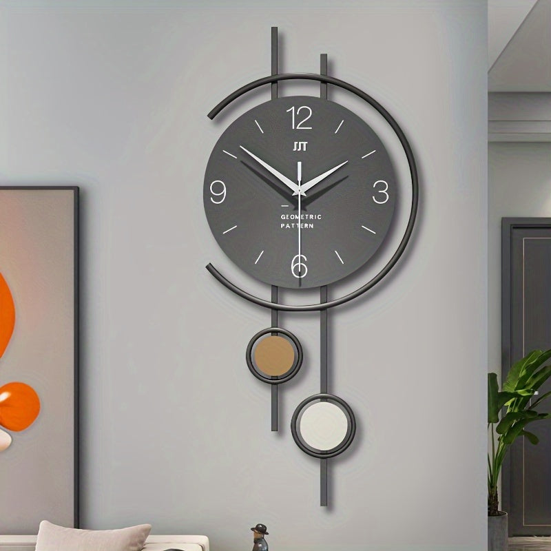 Scandinavian-Inspired Wall Clock – Modern Style with Oversized Readable Numbers – Sturdy Iron Frame for Peaceful Decor