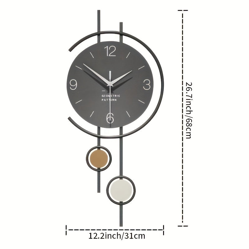 Scandinavian-Inspired Wall Clock – Modern Style with Oversized Readable Numbers – Sturdy Iron Frame for Peaceful Decor