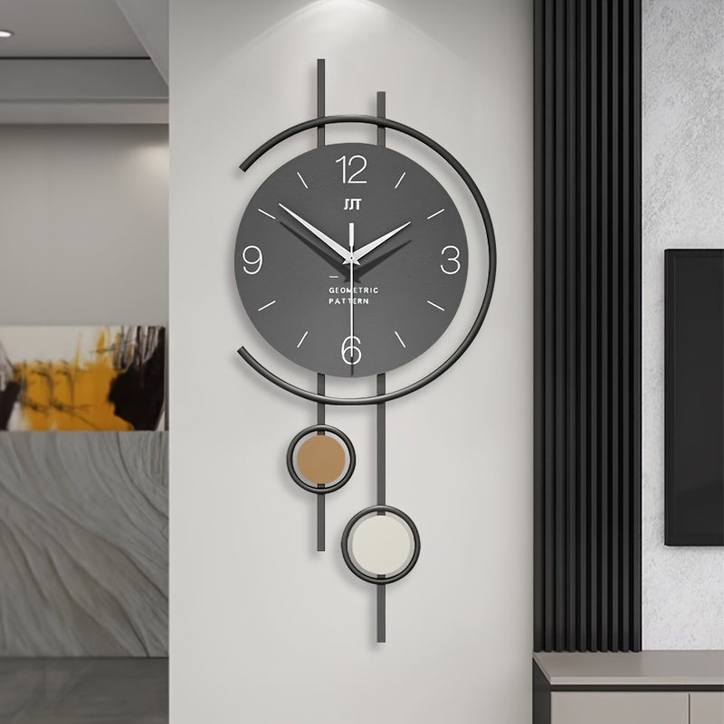 Scandinavian-Inspired Wall Clock – Modern Style with Oversized Readable Numbers – Sturdy Iron Frame for Peaceful Decor