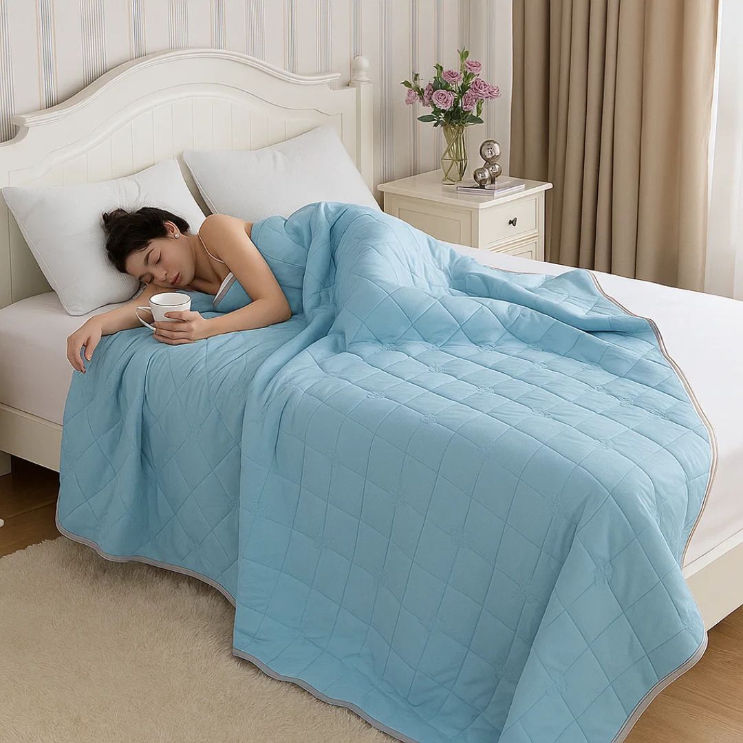 Cooling Blanket with Instant Chill Technology | Hypoallergenic for Sensitive Skin