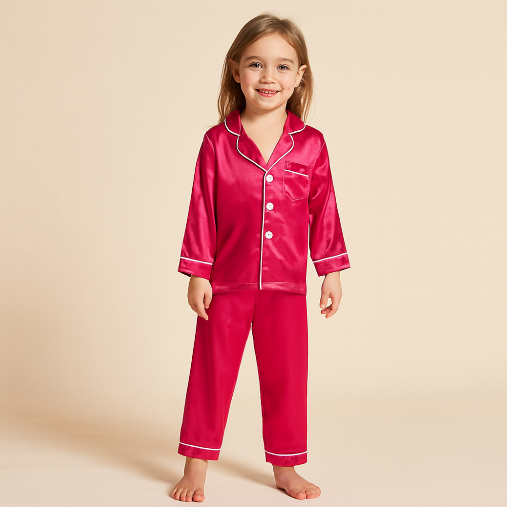 Cozy Button-Down Pajama Set for Kids with Coordinating Pieces