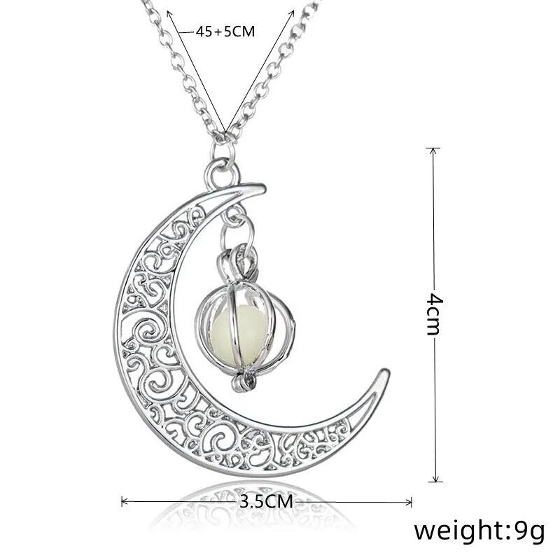 Celestial Glow Pendant Necklace – Elegant Moonstone Jewelry