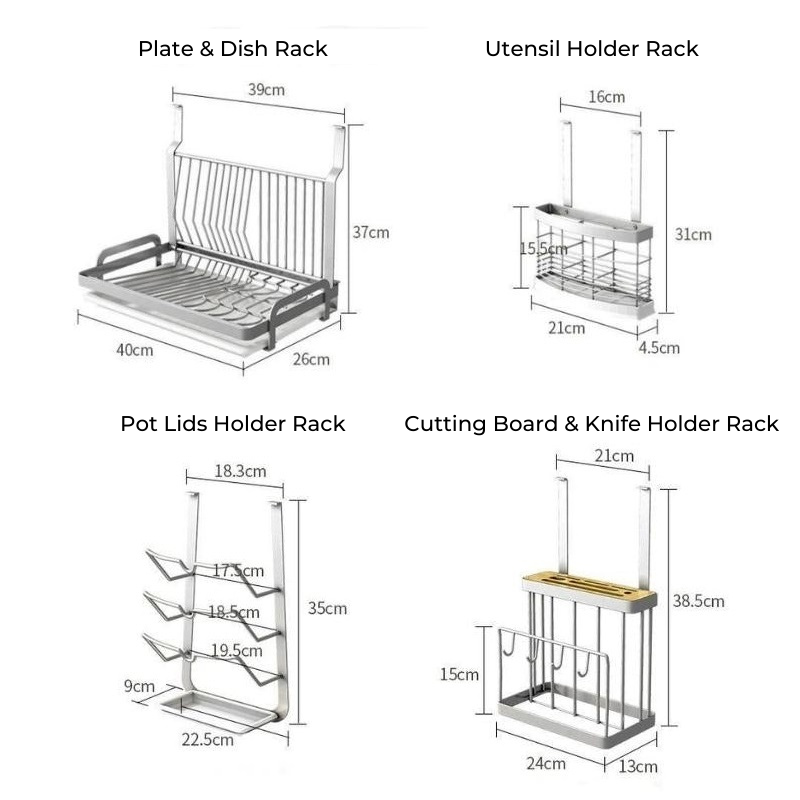 Taavita Wall-Mounted Kitchen Utensil Storage Racks - 8 Unique Racks for Organizing Utensils and More