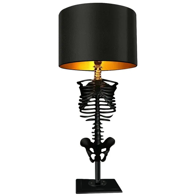 Table Lamp with Gothic Skeleton Design
