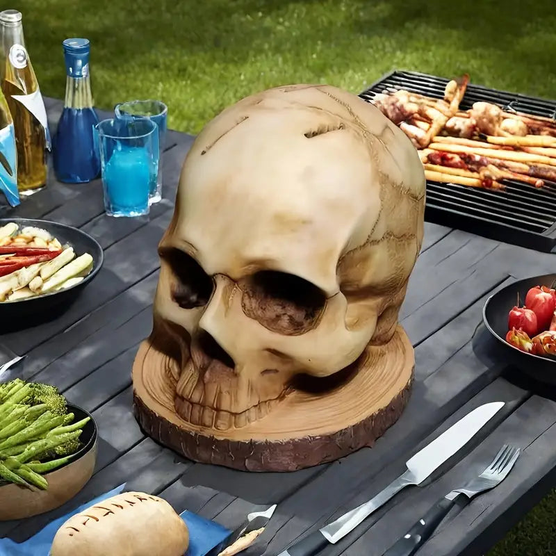 Chilling Skull Knife Stand - 7-Slot Kitchen Storage